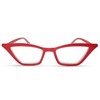 Red Funky Cat Eye Reading Glasses for Women with Sturdy