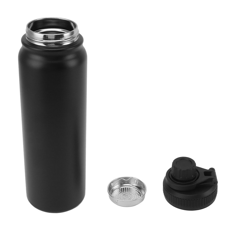 Stainless Steel Water Bottle Leak Proof Black Lightweight Insulated Water