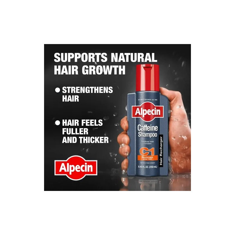 Alpecin Champú C1 Cafeína 8.45 Fl Oz Alpecin After Shampoo