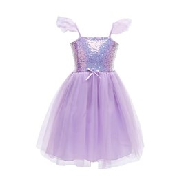 Creative Education Lilac Sequins Princess Dress - Size 3-4 Pretend Play & Imaginative Play for Babies