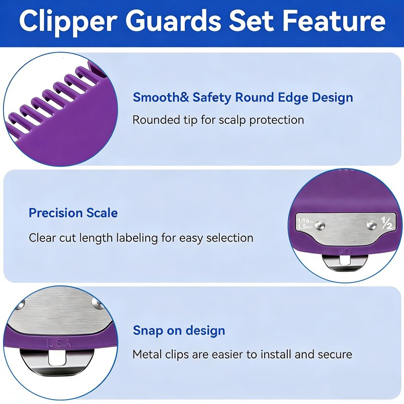 2 Pack Clipper Guards Set Compatible with wahl 1/2 clipper