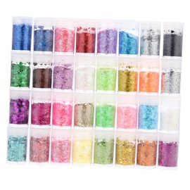 OHPHCALL Nail Art Decor Paillettes 32 Bottles of Glitter Sequin Powder for Nail Rhinestones