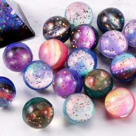 Pllieay 20PCS Bouncy Balls, 32mm Space Theme Bouncy Balls for Kids Party Favors, Gift Bag Filling