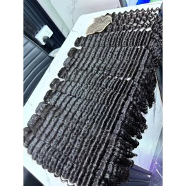Factory Price Burmese Curly Hair Vendor, Vietnamese Raw Hair, Double Wefts Human Hair Raw Hair Bundles Vendorcolor: 1, Stretched Length: 26 Inches