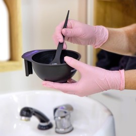 Comfy Package [100 Count Pink Nitrile Disposable Gloves - Latex Free and Rubber Free, Non-Sterile Powder Free Gloves - Small