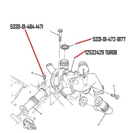 HMMWV  6.5L TURBOCHARGER GASKET SET FITS TURBO 12532429 2950-01-439-81
