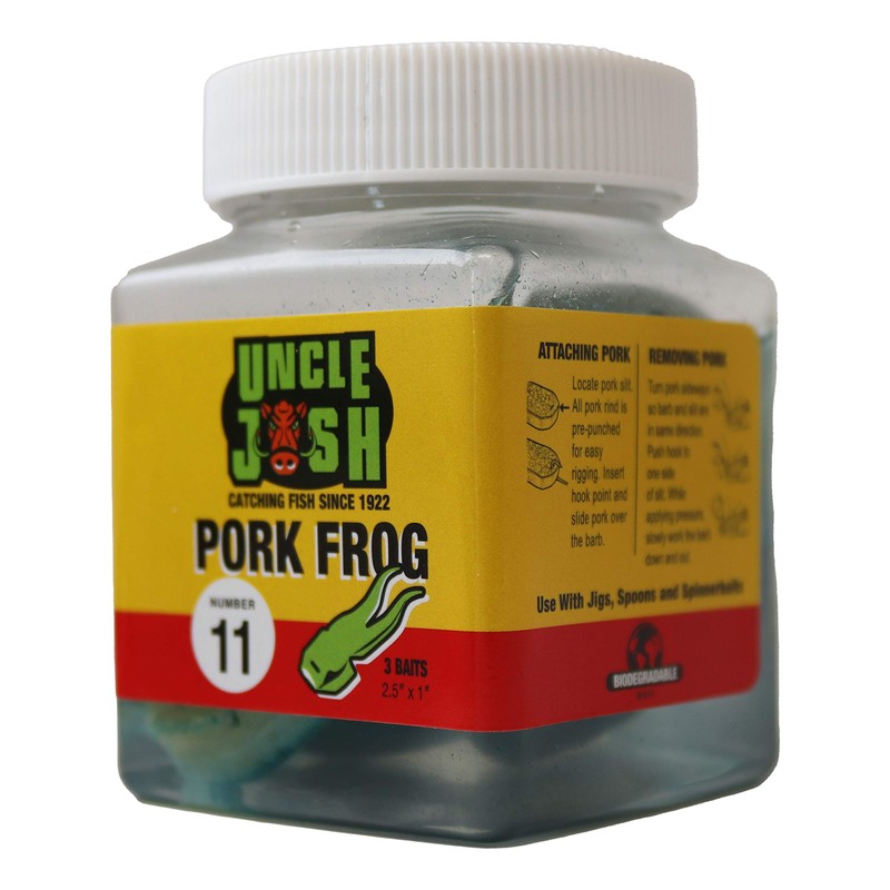 Uncle Josh Pork Frogs, Black, 3 Pack