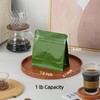 Roppolo 50 Pcs 1lb Green Sqaure Coffee Bean Bags with