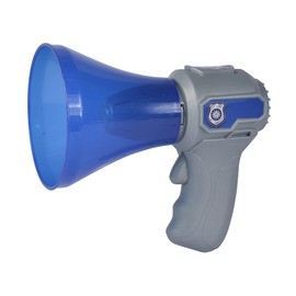Simba 108101004 Police Megaphone with Voice Consumer Function, Button for Siren Sound, 16 cm, Role Play, Fancy Dress, from 3 Years