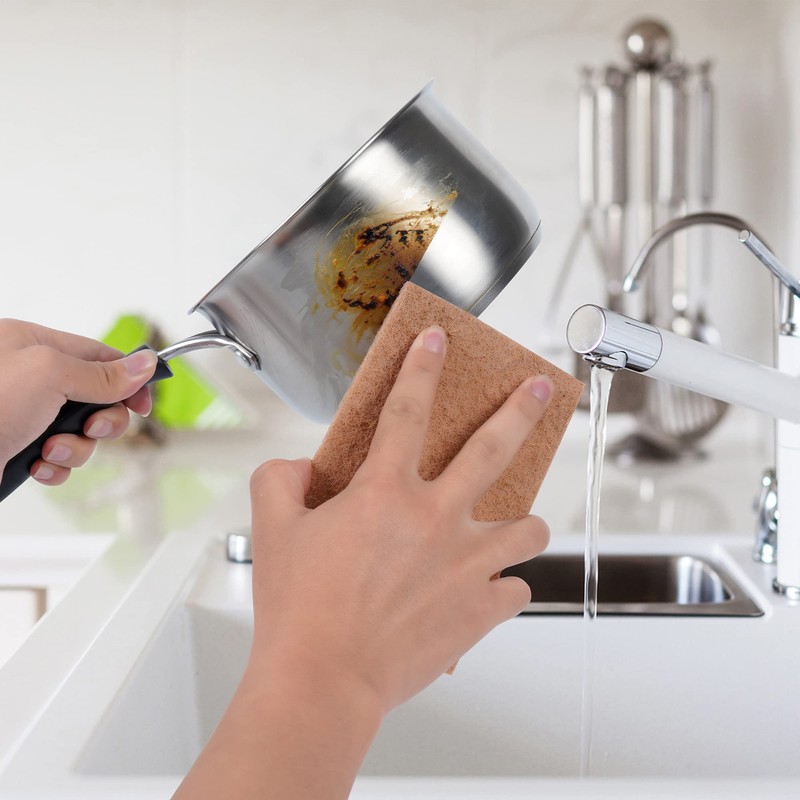 SCRUBIT 24 Natural Scouring Pads - Eco Friendly Scrubbing Pads