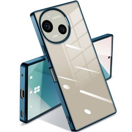 Aquos R10/R9 Case, Clear, Shockproof, Aquos Sense 10, Aquos Sense 9, Cover, Transparent, SH-51F, SH-51E, SH-M28, Plated, Complete Protection, Fall Prevention, Anti-Yellowing, Fashion, Thin