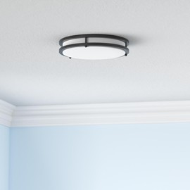 GOZIG 12Inch 3800LM Flush Mount LED Ceiling Light Fixtures, 36W, Black, Dimmable, Color Temperature Changeable, Suitable for Kitchen, Bathroom, Bedroom, Living Room, Dining Room