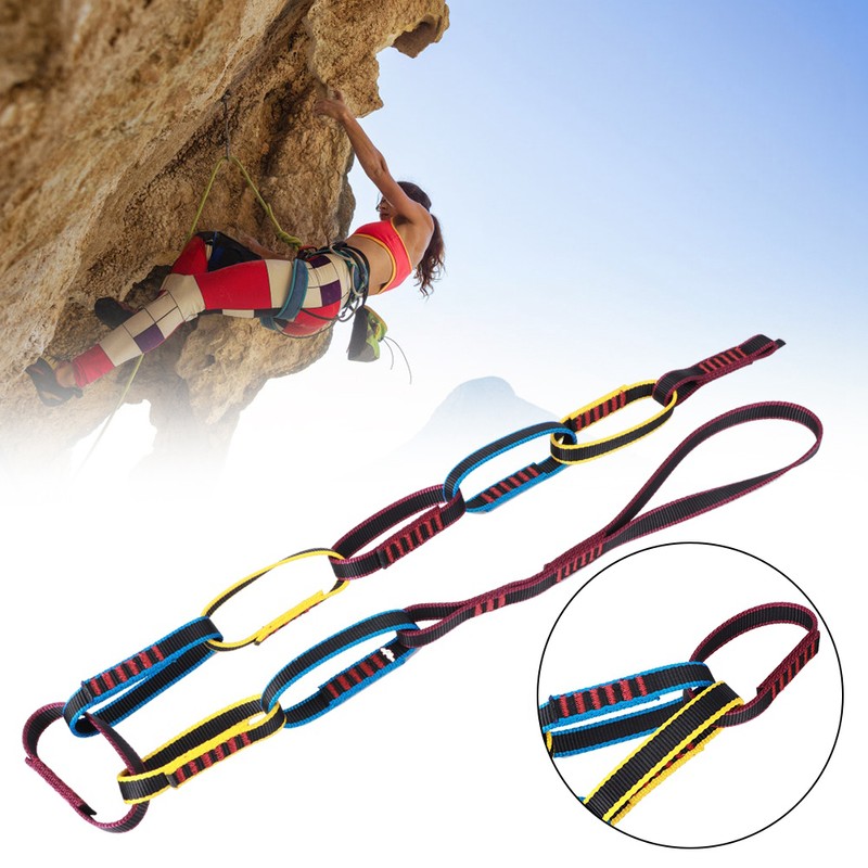 Outdoor Climbing Equipment Brakedown Molding Ladder Flat Belt Ring Chrysanthemum