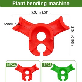 ZYBHMJE 20 Pcs Plant Bender Plant Training Clips, Lst Clips for Low Stress Training Plant Stem Support 90 Degree Angle Plant Clips(Red and Green)