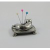 Seven Secrets Sleeping Cat Design Solid English Pewter Miniature Pin