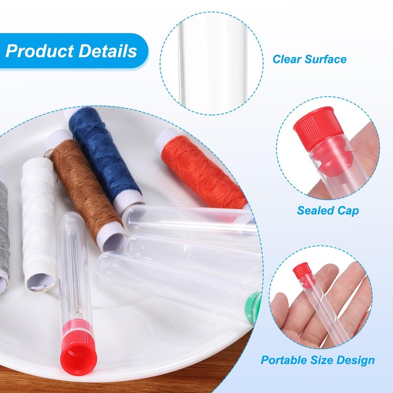 PATIKIL 4" Length Plastic Sewing Needle Storage Holder, 10 Pcs