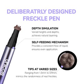 Unicos Freckle Stamp, 2-IN-1 Freckle Pen with Blush, Faux Freckle Stamp, Natural Makeup, 5 Sec Quick-drying, Waterproof, Long-Lasting, Easy to Use, Gifts for Her, Sweetie Pie