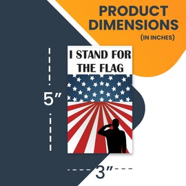 Magnet Me Up I Stand for The Flag American Flag Magnet Decal, 3x5 Inches, 2 Pack, Red, White, Blue, Black, Heavy Duty Automotive Magnet for Car Truck SUV