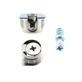 Half-Round Shape Screw in Type Shelf Holder Pin RLECS 8PCS 20x22mm Thread Cam Lock Alloy Shelf Support Holder Bracket Stud Pins for Closet Furniture Wooden Cabinet, Silver Yellow
