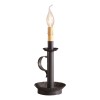 Irvin's Country Tinware Candlestick Accent Light in Kettle Black Metal