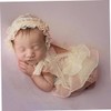 Newborn Lace Romper Baby Girl Photography Props with Headband Lace