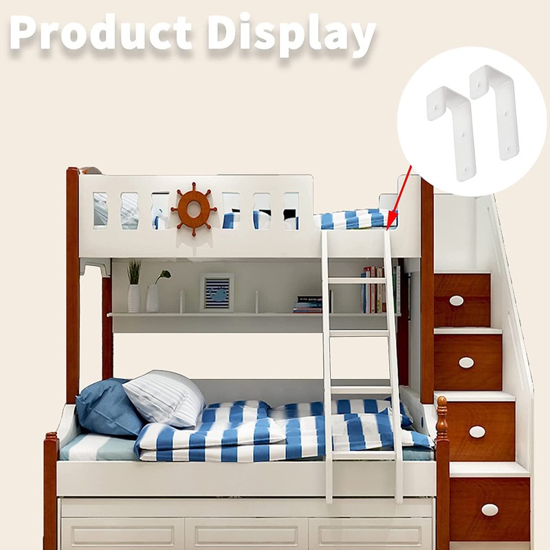 MDPLY 4 Pack Bunk Bed Ladder Hook, Inside 1" Kids
