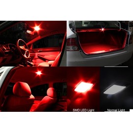 EPARTS 1 X 41mm 16 SMD Red LED Car Interior Festoon Dome Map Glove Box Trunk Replacement Light Bulb Universal Car Truck