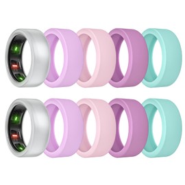 MAKCPOIMER 10 Pack Ring Cover for Oura Ring Gen 4/3, Silicone Protector for RingConn Gen 2/1 Working Out Accessories Men Women