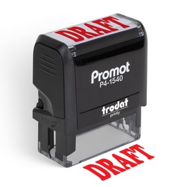 Promot Draft Self Inking Rubber Stamp - Ink Stamps
