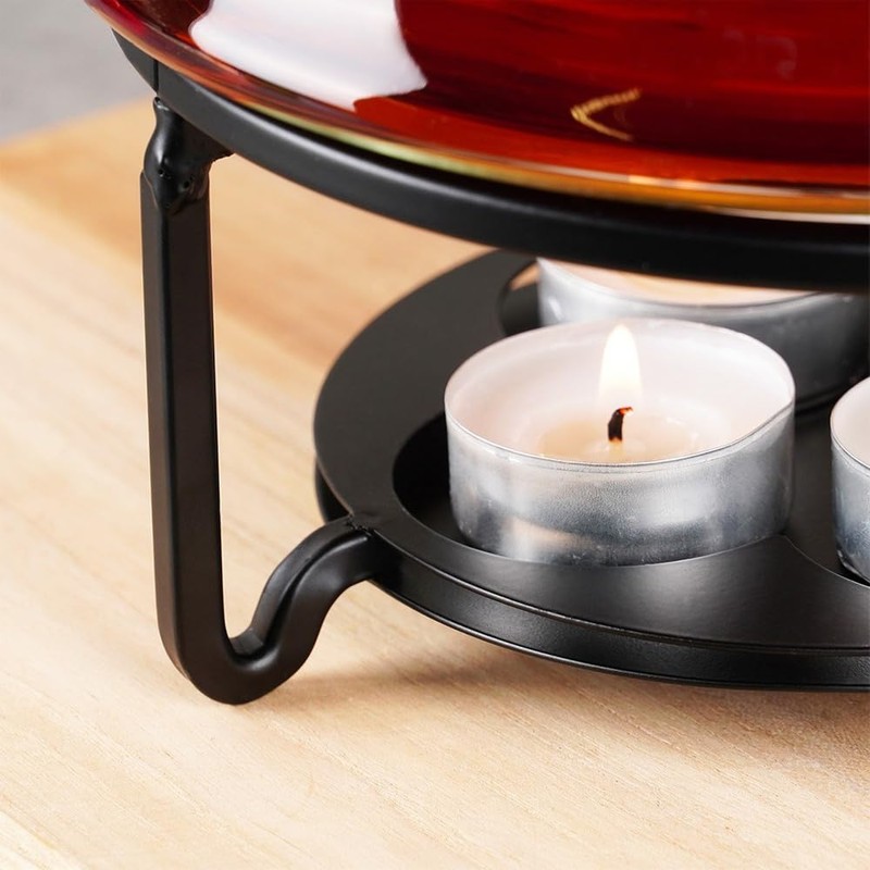 Tea Light Holder Tea Warmer Coffee Warmer Metal Black