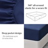 Aisbo King Size Fitted Sheet Navy Blue - Extra Deep