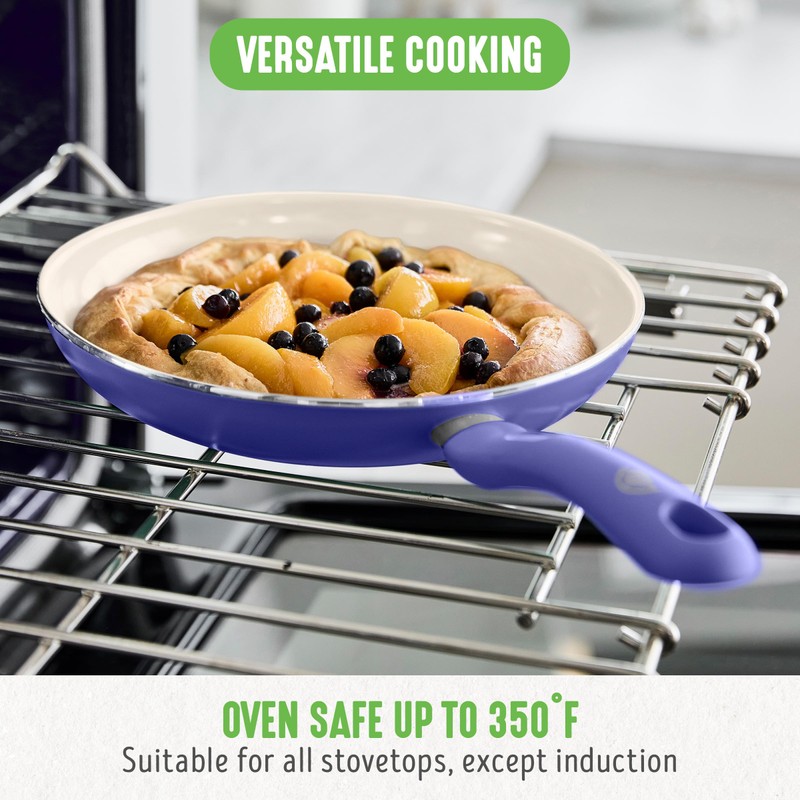 GreenLife 16 Piece Nonstick Cookware Set, Soft Grip Non-Toxic PFAS-Free