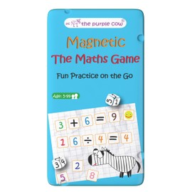 The Purple Cow- The Maths Game - Magnetic Travel Game. Great for Travel and On-The-Go. A Unique Arithmetic Practice Game for Boys and Girls. Educational and Learning Activity, The Math Game (795)