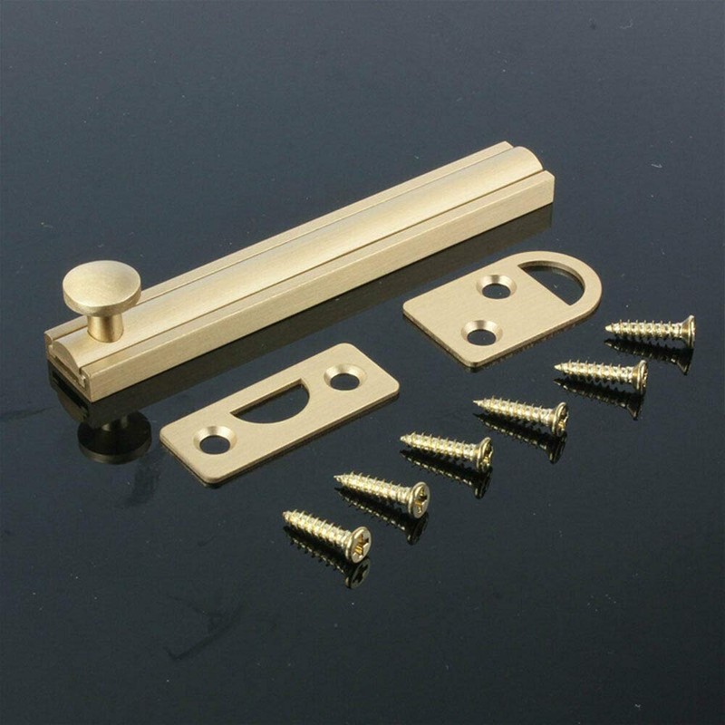 SUPERTOOL Surface Latch, 1PC Brass Door Bolt Unrust Simple Barrel