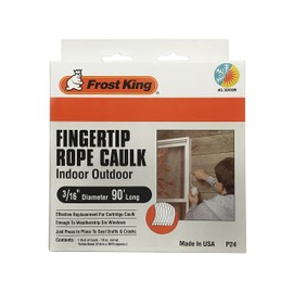 Frost King GIDS-441205 Fingertip Rope Caulk, 90' Long, 19 oz, Gray