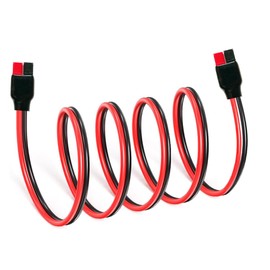 RPTCOTU Solar Extension Cord Anderson Connector 12AWG Solar Panel Extension Cord 45A Connector Battery Charging Adapter for Portable Power Station Solar Generator Solar Panel(3.28Ft/1m).