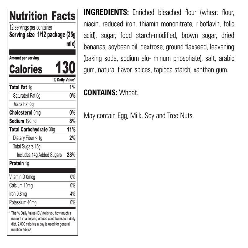 Krusteaz Banana Quick Bread Mix, Made with Real Bananas, 15.0