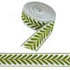 10.9Yards Jacquard Ribbon 2.4 Inch Jacquard Ribbon Emobridered Leaf Pattern