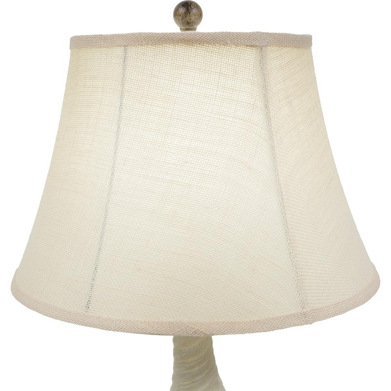 BLACK FOREST DECOR White Conch Shell Table Lamp – Coastal