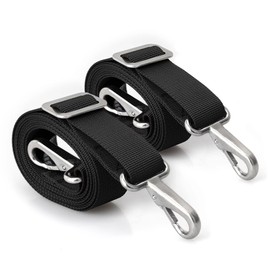 Adjustable Bimini Top Straps,Marine Awning Webbing Straps with Stainless Stee Heavy Duty Snap Hooks,Bimini Top Hardware,Marine Nylon Top Straps (Two Hooks Strap) 2PCS