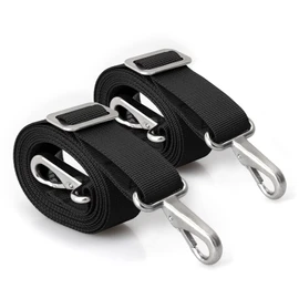 Adjustable Bimini Top Straps,Marine Awning Webbing Straps with Stainless Stee Heavy Duty Snap Hooks,Bimini Top Hardware,Marine Nylon Top Straps (Two Hooks Strap) 2PCS