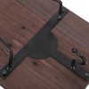 Motorcycle Helmet Rack with Jacket Hook Wood and Iron Wall