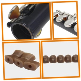 Kisangel 5pcs Flute Tail Block Rubber Hole Blocker for Open Hole Flutes Durable and Easy to Clean for Orchestral Instrument Repair