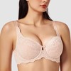MELENECA Women's Plus Size Minimizer Bras Full Coverage Lace Unlined