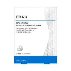 DR.WU Hyaluronic Acid Moisturizing Sheet Mask, Hyalcomplex, Moist Mask (Pack of 3)