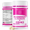 Magnesium Glycinate 500mg with High-Potency Vitamin D3 10,000 IU &