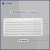 Five Oceans FO590-M2 Rectangular Boat Marine Louvered Ventilators, White Durable