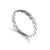 Sterling Silver 2mm Twisted Pattern Stacking Ring Size S (I