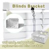 2pcs Mini Blind Brackets, Metal Window Blind Brackets, White Window