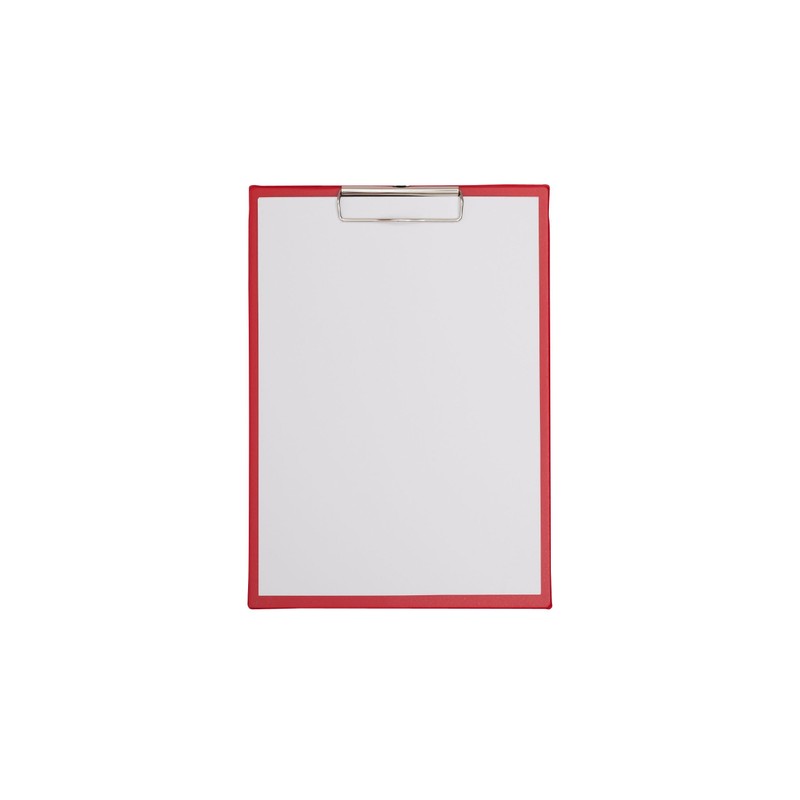 MAUL 2335225 A4 Portrait Clipboard with Foil Cover - Red
